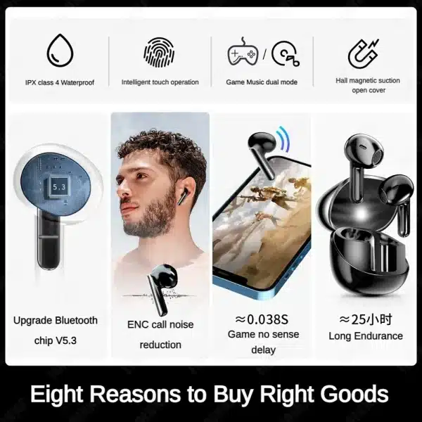 Xiaomi Buds 4 TWS Bluetooth Earphones Active Noise Cancelling Earbuds Wireless Headphone With Mic Headset Speaker Accessory - Image 2