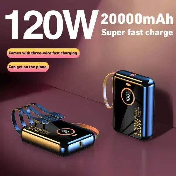 Xiaomi 50000mAh High Capacity 120W Fast Charging Power Bank Portable Charger Battery Pack Powerbank for iPhone Huawei Samsung - Image 2