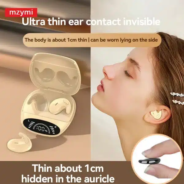 mzymi MD528 Wireless Earphones Invisible Sleep TWS Bluetooth Sleep In Ear Earbuds Waterproof Noise Cancelling Sports Headphones - Image 6