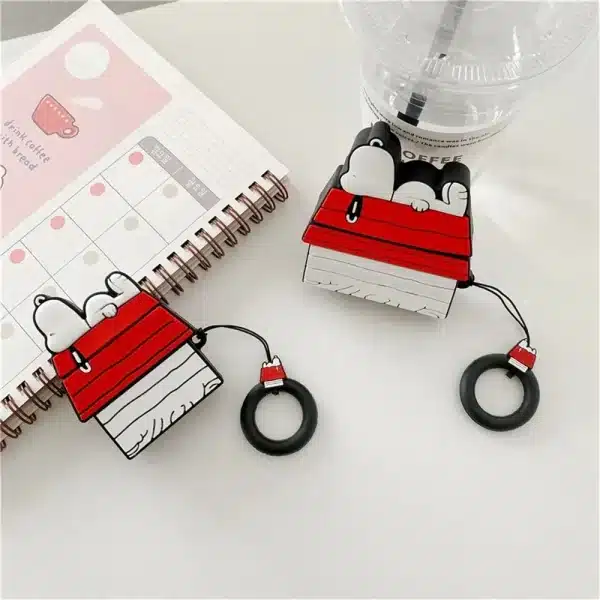 NEW MINISO Snoopy Earphone Case for Airpods Pro 1 2 3 Cartoon Silicone Wireless Bluetooth Earbuds Protective Cover With Lanyard - Image 2