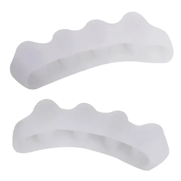 1 Pair of White Silicone Toe Straighteners Separator Hallux Valgus Bunion Sore Pain Relief for Both Men Women - Image 4