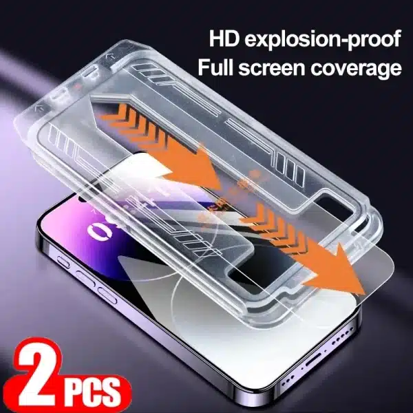 2PCS HD Screen Protector For iPhone 15ProMax 14Pro 16 Anti Scratch Install Box For iPhone 14ProMax Dust Free Quick Installation - Image 2