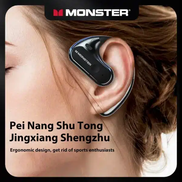 Monster Open Bluetooth 5.4 Earphones MH22196 Air Conduction Wireless Headphones Ear Hooks TWS Sports Waterproof Earbuds With Mic - Image 6