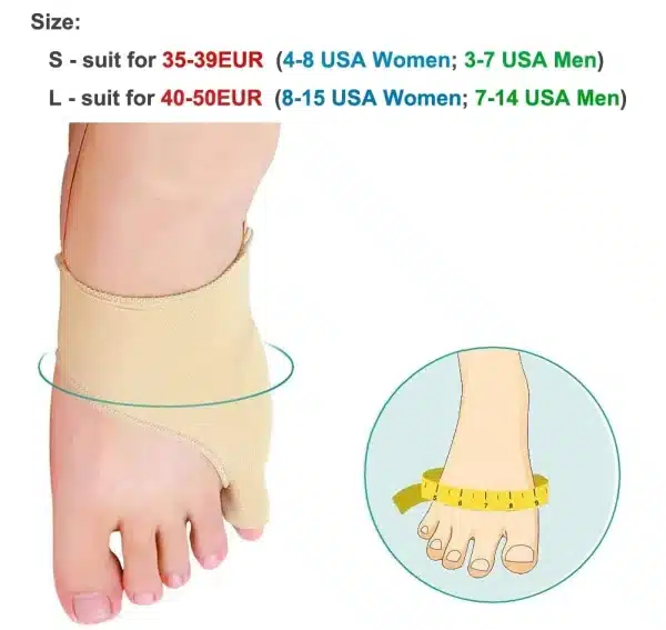 1Pair Tailor Bunion Corrector Pads Splint for Bunion Pinky Toe Relief Toe Straightener, Little Toe Separator With Anti-Slip - Image 2