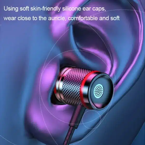 9D HIFI Heavy Bass Earphone 3.5MM AUX/Type-C Digital Chip 7.1 Surround Stereo Wired Headset With Mic Earbud For Samsung Android - Image 4