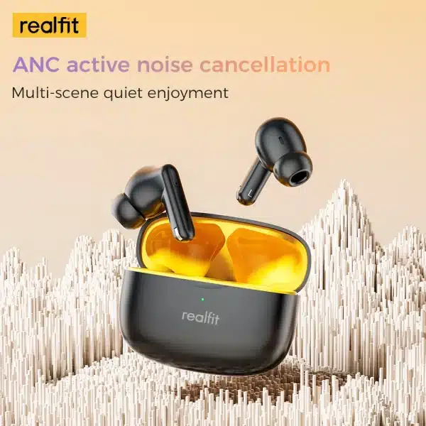 Realfit F3 ANC Active Noice Cancellation Bluetooth Earphones HIFI Stereo Wireless Earbuds for Realme Lenovo LP40 GM2 Pro - Image 2