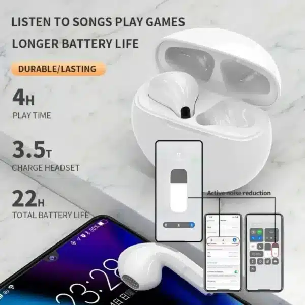 Xiaomi Original Air Pro 6 Earphone TWS 9D HIFI Headset Bluetooth Music Earbuds For IPhone Android Wireless Pods Headphones - Image 2