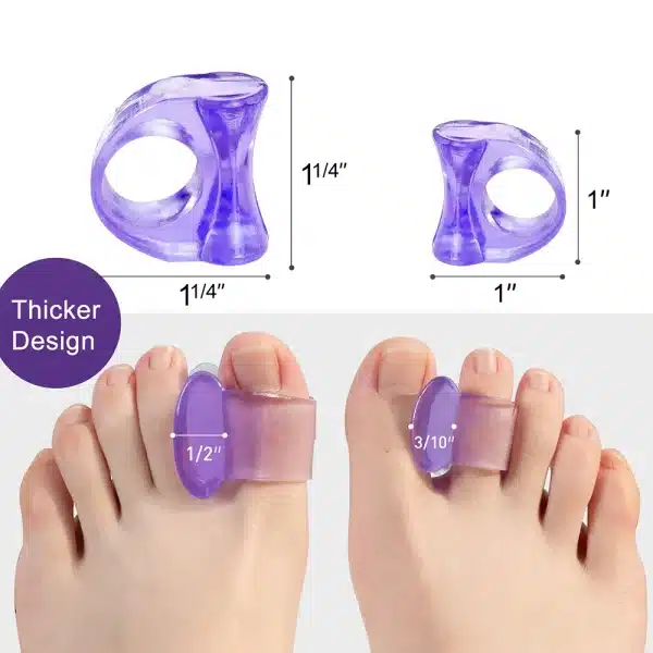 4PCS Silicone Thumb Corrector Bunion Toe Spreader Separator Hallux Valgus Protector Finger Straightener Adjuster Foot Care Tool - Image 3