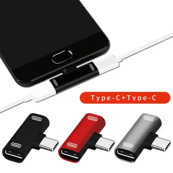 3 In 1 USB C To Type-C Adapter USB Type C Charging Cable Charger Earphone Converter For Xiao Mi 8 Mi 6 Headphone Adapter - Image 3