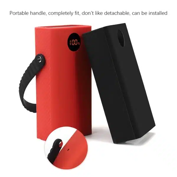 Silicone Case for PEA40 40000MAh Power Bank Anti-/Anti-Fall Soft Cover Portable Protective Sleeve(Red) - Image 4