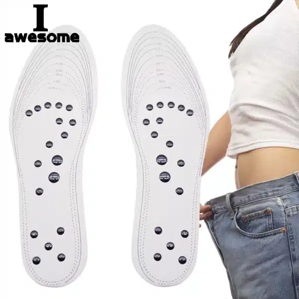 18 Magnets Health Magnetic Acupressure Massage Insoles Foot Therapy Reflexology Pain Relief Insoles for Women and Men Shoe Pads