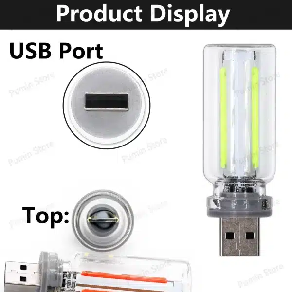 New LED USB Night Light DC5V Nine Color USB Interface Long Press Adjust Brightness Can Plugged Into Car USB Portable Power Bank - Image 5