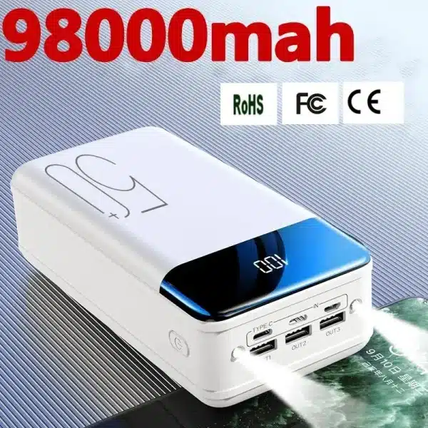 2023 NEW Genuine Fast Charging 100000mAh /98000mAh Power Bank Large Capacity Mobile Power Universal 5V 2.1A Fast Charging - Image 4