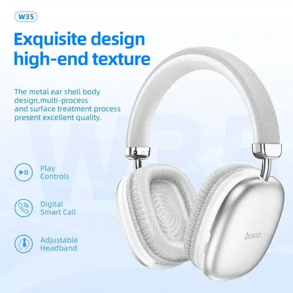 HOCO W35 HiFi Audio Wireless Bluetooth 5.3 40MM Headphone Music Headset Game Sport Handsfree Earbud with MIC Support TF Card AUX - Image 2