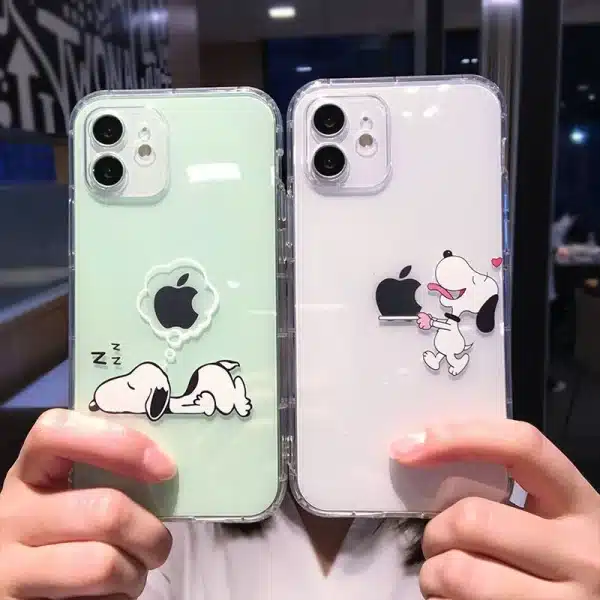 Snoopy Cute Cartoon Transparent Phone Case For iPhone 16 15 13 12 11 Pro Max Xr Xs Max 14 Plus 8 Plus Case Cute Soft Cover Y2k - Image 2