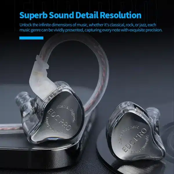 KZ EDC Pro Wired Earphones HiFi Bass Earbuds In Ear Monitor Headphones Detachable Cable Music DJ Sport Noise Cancelling Headset - Image 5