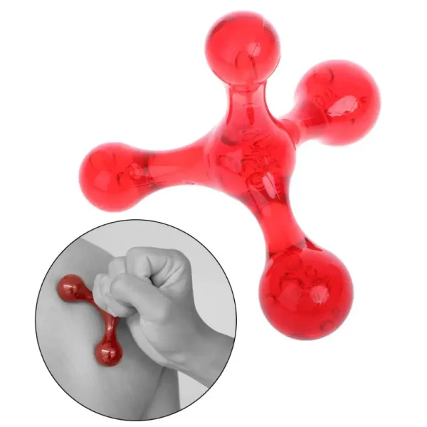 Useful Manual Massager 4 Balls Arm Back Leg for Head Foot Acupuncture Point Massager Tools Relaxation Eliminate Oedema F