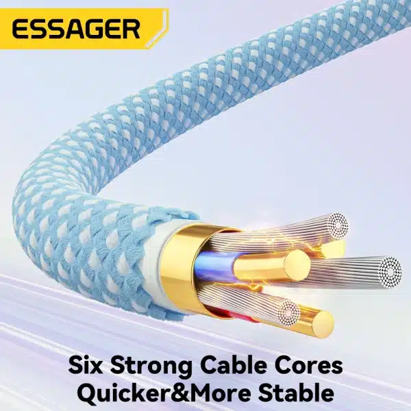 Essager 100W USB Type C To USB C Cable 5A PD Fast Charging Cable Type C Wire For Xiaomi Samsung Huawei Oppo Oneplus Macbook iPad - Image 5