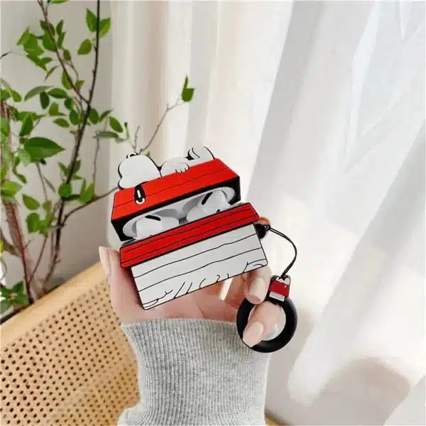 NEW MINISO Snoopy Earphone Case for Airpods Pro 1 2 3 Cartoon Silicone Wireless Bluetooth Earbuds Protective Cover With Lanyard - Image 3