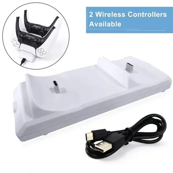 Dual Fast Charger For PS5 Wireless Controller USB Type-C Charging Dock Station For PS5 Joystick Gamepad Game Console Accessories - Image 3