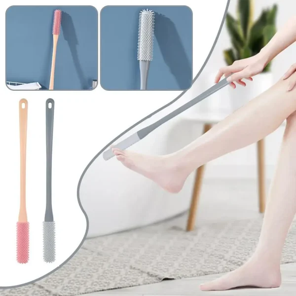 New Multifunctional Toe Cleaning Brush Long Handle Foot Foot Rub Soft Massage Foot Anti-itch Artifact Brush T8b4