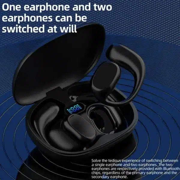 GT280 Wireless Earbuds Noise Canceling LED Display Stereo Headphones With Ear Hooks For Smart Phone Computer Laptop - Image 2